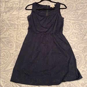 Navy patterned dress